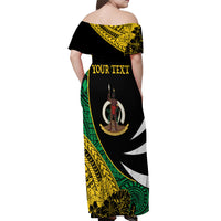Vanuatu Independence Day Yumi 44 Off Shoulder Maxi Dress LT7 - Polynesian Pride