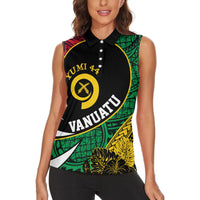 Vanuatu Independence Day Yumi 44 Women Sleeveless Polo Shirt