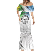 Malampa Fiji Day Mermaid Dress Gradient Style LT7 - Polynesian Pride