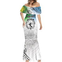 Malampa Fiji Day Mermaid Dress Gradient Style LT7 - Polynesian Pride