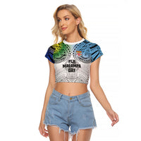 Malampa Fiji Day Raglan Cropped T Shirt Gradient Style
