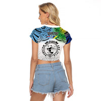 Malampa Fiji Day Raglan Cropped T Shirt Gradient Style