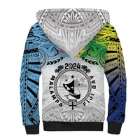 Malampa Fiji Day Sherpa Hoodie Gradient Style LT7 - Polynesian Pride