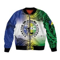 Malampa Day Bomber Jacket Emblem Gradient Style LT7 Unisex Colorful - Polynesian Pride