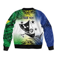 Malampa Day Bomber Jacket Emblem Gradient Style LT7 - Polynesian Pride