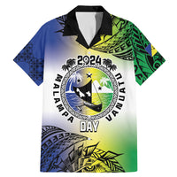 Malampa Day Family Matching Mermaid Dress and Hawaiian Shirt Emblem Gradient Style LT7 Dad's Shirt - Short Sleeve Colorful - Polynesian Pride