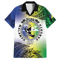 Malampa Day Family Matching Summer Maxi Dress and Hawaiian Shirt Emblem Gradient Style LT7 Dad's Shirt - Short Sleeve Colorful - Polynesian Pride