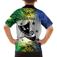 Malampa Day Family Matching Tank Maxi Dress and Hawaiian Shirt Emblem Gradient Style LT7 - Polynesian Pride