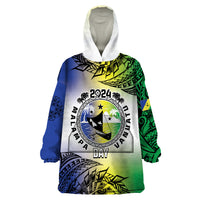 Malampa Day Wearable Blanket Hoodie Emblem Gradient Style LT7 One Size Colorful - Polynesian Pride