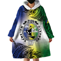Malampa Day Wearable Blanket Hoodie Emblem Gradient Style LT7 - Polynesian Pride
