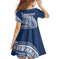 Tonga Queen Salote College Personalized Kid Short Sleeve Dress Ngatu Tokelaufeletoa Motifs