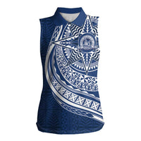 Tonga Queen Salote College Personalized Women Sleeveless Polo Shirt Ngatu Tokelaufeletoa Motifs