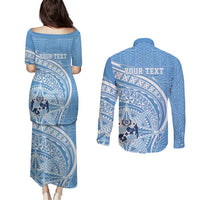 Tonga Apifo'ou Kolisi Personalized Couples Matching Puletasi and Long Sleeve Button Shirt Ngatu Tokelaufeletoa Motifs