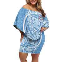 Tonga Apifo'ou Kolisi Personalized Family Matching Off Shoulder Short Dress and Hawaiian Shirt Ngatu Tokelaufeletoa Motifs