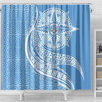 Tonga Apifo'ou Kolisi Personalized Shower Curtain Ngatu Tokelaufeletoa Motifs