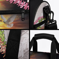 Hawaii Mokihana Mix Pikake Leis Mahalo 'Olelo Duffle Bag Black