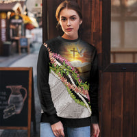 Hawaii Mokihana Mix Pikake Leis Mahalo 'Olelo Ugly Christmas Sweater Black