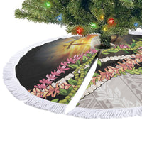 Hawaii Mokihana Mix Pikake Leis Mahalo 'Olelo Tree Skirt Black
