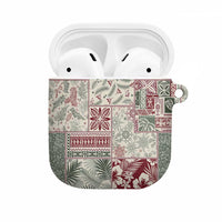 Aloha Hawaii Pastel Christmas Patchwork AirPods Case Classic Style LT7 Pastel Green - Polynesian Pride