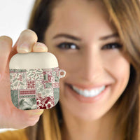 Aloha Hawaii Pastel Christmas Patchwork AirPods Case Classic Style - Polynesian Pride