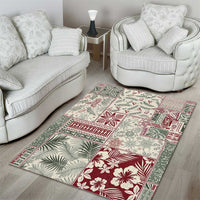 Aloha Hawaii Pastel Christmas Patchwork Area Rug Classic Style - Polynesian Pride
