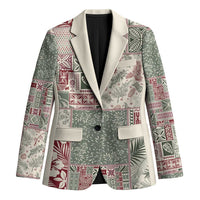Aloha Hawaii Pastel Christmas Patchwork Blazer Classic Style - Polynesian Pride