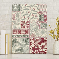 Aloha Hawaii Pastel Christmas Patchwork Canvas Wall Art Classic Style - Polynesian Pride
