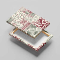 Aloha Hawaii Pastel Christmas Patchwork Canvas Wall Art Classic Style - Polynesian Pride