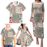 Aloha Hawaii Pastel Christmas Patchwork Family Matching Puletasi and Hawaiian Shirt Classic Style LT7 - Polynesian Pride
