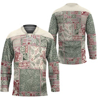 Aloha Hawaii Pastel Christmas Patchwork Hockey Jersey Classic Style LT7 - Polynesian Pride