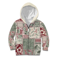 Aloha Hawaii Pastel Christmas Patchwork Kid Hoodie Classic Style - Polynesian Pride