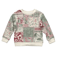 Aloha Hawaii Pastel Christmas Patchwork Kid Ugly Christmas Sweater Classic Style - Polynesian Pride