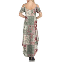 Aloha Hawaii Pastel Christmas Patchwork Summer Maxi Dress Classic Style - Polynesian Pride