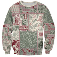 Aloha Hawaii Pastel Christmas Patchwork Sweatshirt Classic Style - Polynesian Pride