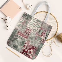 Aloha Hawaii Pastel Christmas Patchwork Tote Bag Classic Style - Polynesian Pride
