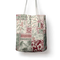 Aloha Hawaii Pastel Christmas Patchwork Tote Bag Classic Style - Polynesian Pride