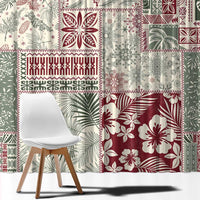 Aloha Hawaii Pastel Christmas Patchwork Window Curtain Classic Style LT7 - Polynesian Pride
