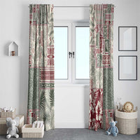 Aloha Hawaii Pastel Christmas Patchwork Window Curtain Classic Style LT7 - Polynesian Pride