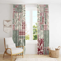 Aloha Hawaii Pastel Christmas Patchwork Window Curtain Classic Style LT7 - Polynesian Pride