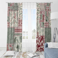 Aloha Hawaii Pastel Christmas Patchwork Window Curtain Classic Style LT7 - Polynesian Pride