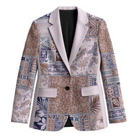 Aloha Hawaii Pastel Christmas Patchwork Blazer Rustic Style - Polynesian Pride