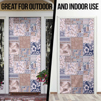 Aloha Hawaii Pastel Christmas Patchwork Door Cover Rustic Style - Polynesian Pride