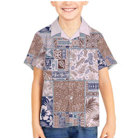 Aloha Hawaii Pastel Christmas Patchwork Family Matching Mermaid Dress and Hawaiian Shirt Rustic Style - Polynesian Pride