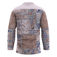 Aloha Hawaii Pastel Christmas Patchwork Hockey Jersey Rustic Style LT7 - Polynesian Pride