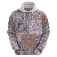 Aloha Hawaii Pastel Christmas Patchwork Hoodie Rustic Style - Polynesian Pride