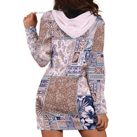 Aloha Hawaii Pastel Christmas Patchwork Hoodie Dress Rustic Style - Polynesian Pride
