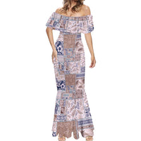 Aloha Hawaii Pastel Christmas Patchwork Mermaid Dress Rustic Style - Polynesian Pride