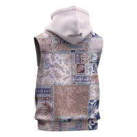 Aloha Hawaii Pastel Christmas Patchwork Sleeveless Zip Hoodie Rustic Style LT7 - Polynesian Pride