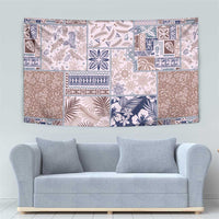 Aloha Hawaii Pastel Christmas Patchwork Tapestry Rustic Style - Polynesian Pride