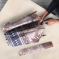 Aloha Hawaii Pastel Christmas Patchwork Umbrella Rustic Style - Polynesian Pride